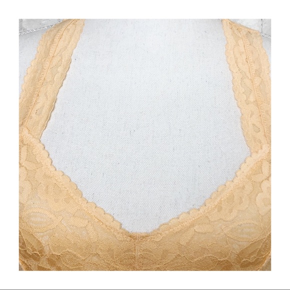 NWT FREE PEOPLE | Light Orange Galloon Racerback Lace Bralette XS - Picture 5 of 11